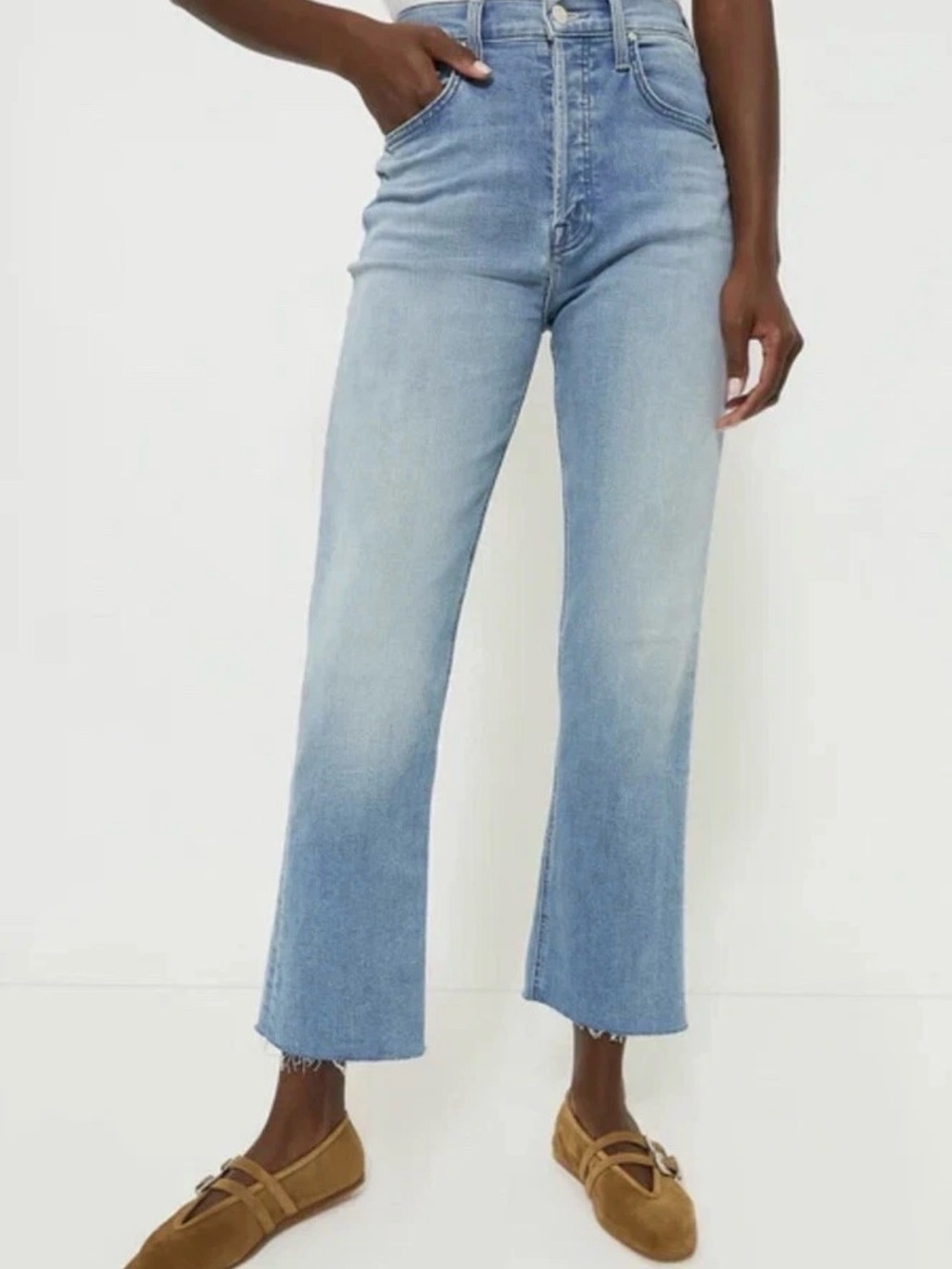 Mother Jeans The Tripper Ankle Fray in Wash All Over The Map sz 31